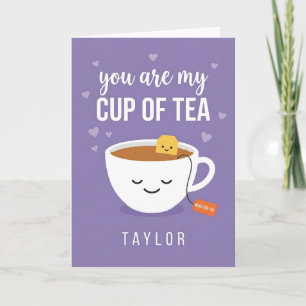 Du bist meine Tasse Tee Süß Lustiges Tag Design Feiertagskarte
