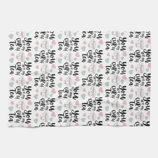 Du bist meine Tasse Teeküchenhandtuch Geschirrtuch (Horizontal)