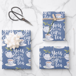 Du bist meine Tasse Teewaschpapier Geschenkpapier Set
