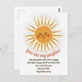 Du bist meine Texte-Begrüßungskarte Postkarte (Vorne/Hinten)