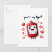 Du bist meine Type Card Postkarte (Vorne/Hinten)