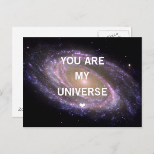 Du bist meine Univese Galaxy Postkarte (Vorne/Hinten)