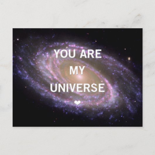 Du bist meine Univese Galaxy Postkarte (Vorderseite)