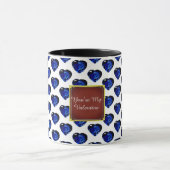 Du bist meine Valentine Blue Heart Sapphire Coffee Tasse (Zentrum)