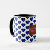 Du bist meine Valentine Blue Heart Sapphire Coffee Tasse (Vorderseite Links)