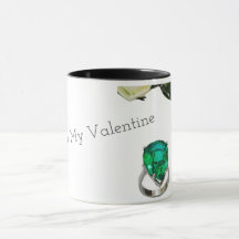 Du bist meine Valentine Emerald Ring Coffee Tasse