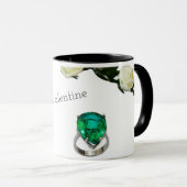 Du bist meine Valentine Emerald Ring Coffee Tasse (VorderseiteRechts)
