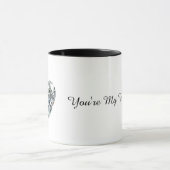 Du bist meine Valentine Heart Diamond Coffee Tasse (Zentrum)