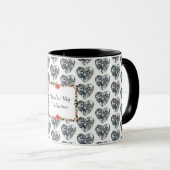 Du bist meine Valentine Heart Diamond Coffee Tasse (VorderseiteRechts)