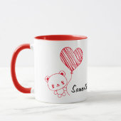 Du bist meine Valentine Individuelle Name Tasse fü (Links)