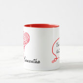Du bist meine Valentine Individuelle Name Tasse fü (Zentrum)