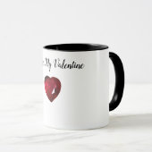 Du bist meine Valentine Ruby Heart Coffee Tasse (VorderseiteRechts)