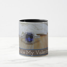 Du bist meine Valentine Sapphire Diamond Coffee Ta Tasse