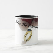 Du bist meine Valentine Sapphire Ring Coffee Tasse (Zentrum)