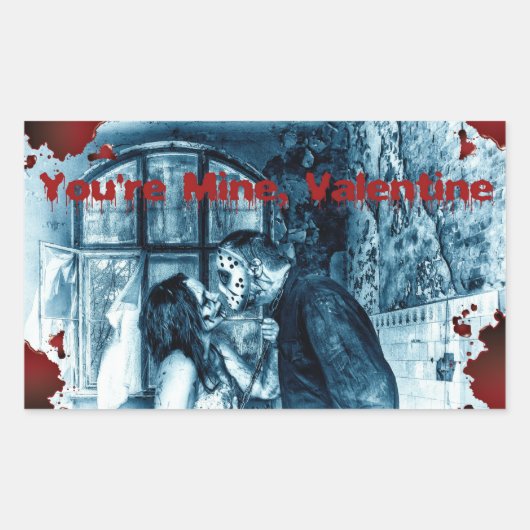 Du bist meine Valentinstickerin Rechteckiger Aufkleber (Vorderseite)