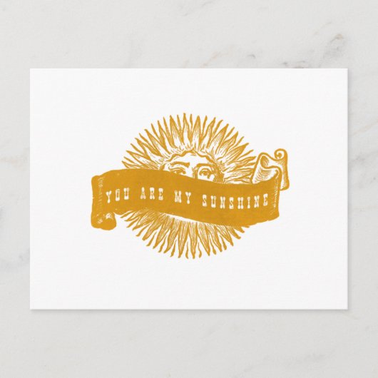 Du bist meine Vintage Bannerkunst Postkarte (Vorderseite)