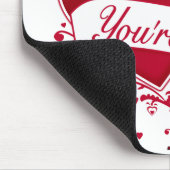 Du bist meins! Rote Herzen Mousepad (Ecke)