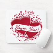 Du bist meins! Rote Herzen Mousepad (Mit Mouse)