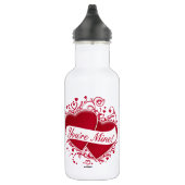 Du bist meins! Rote Herzen Trinkflasche (Rechts)