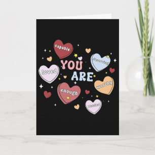 Du bist Mental Health Valentins Herz Candy Psych Karte