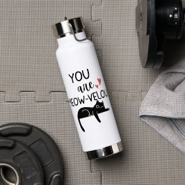 'Du bist Meow-velous' Adorable Süße Katzenliebhabe Trinkflasche