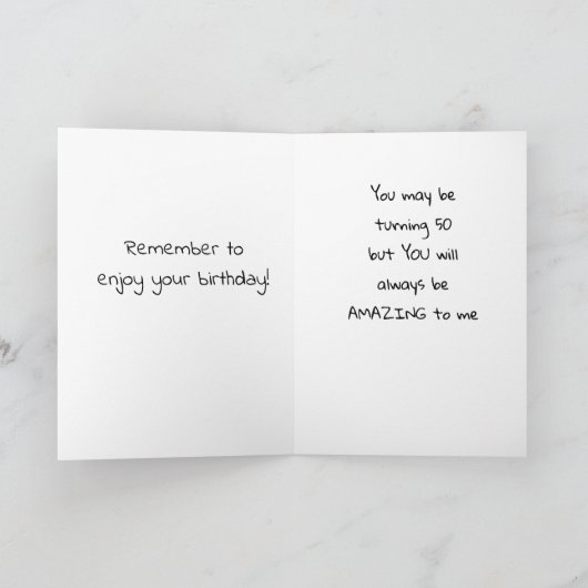 DU BIST MICH UM 50 PHANTASTISCH! KARTE (Innenseite)