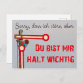 Du bist mir wichtig halt! postkarte (Vorne/Hinten)