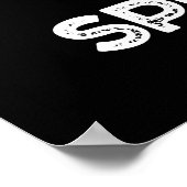 Du bist Muschel Funny Snail Pun Dark BG Poster (Ecke)