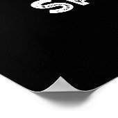 Du bist Muschel Funny Tortoise Pun Dark BG Poster (Ecke)