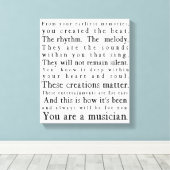Du bist Musiker Leinwanddruck (Insitu (Holzboden))