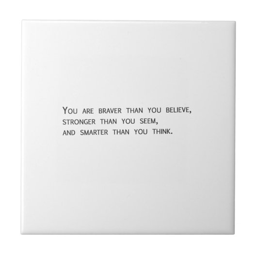 Du bist mutig, als du glaubst fliese (Vorderseite)