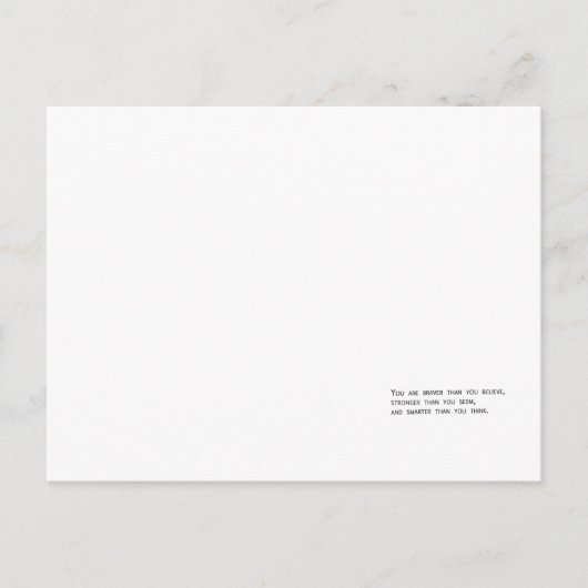 Du bist mutig, als du glaubst postkarte (Vorderseite)