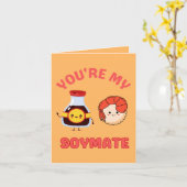 Du bist My Soymate - Niedlich Soja Sauce Liebe Karte (Gelbe Blume)
