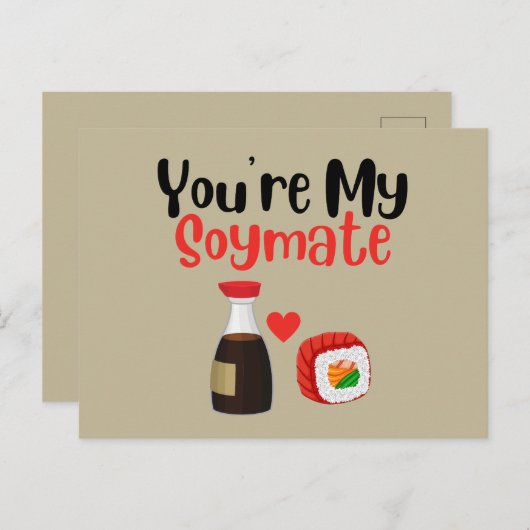 Du bist My Soymate, Soy Postkarte (Vorne/Hinten)