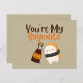 Du bist My Soymate, Soy Postkarte (Vorne/Hinten)