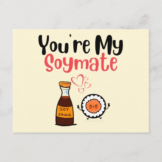 Du bist My Soymate, Soy Postkarte (Vorderseite)