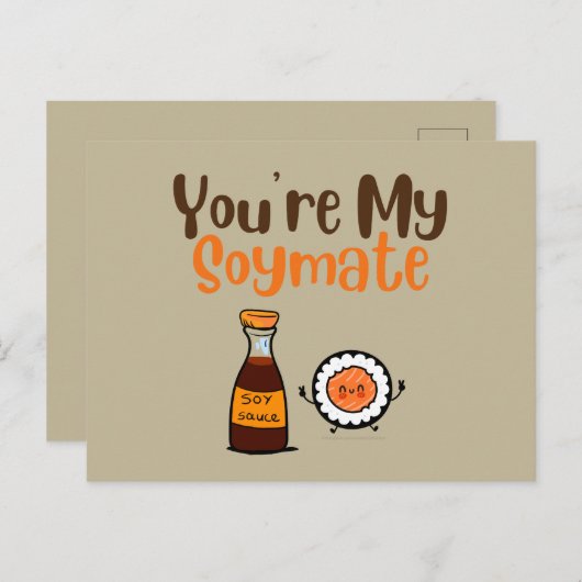 Du bist My Soymate, Soy Postkarte (Vorne/Hinten)