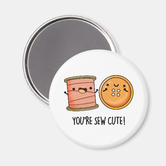 Du bist 'n Funny Sewing Pun Magnet (Vorderseite/Rückseite)
