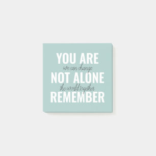 Du bist nicht allein Denke an Inspiration Mint Post-it Klebezettel