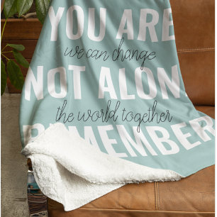 Du bist nicht allein Denke an Inspiration Mint Sherpadecke