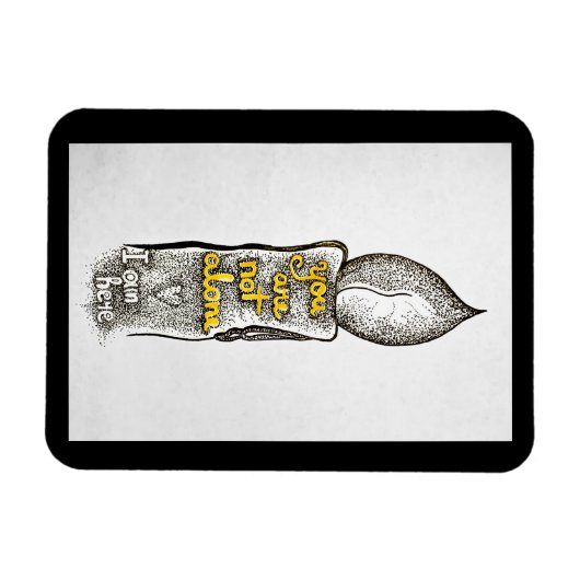 Du bist nicht allein, ich bin hier Freundschaftszi Magnet (Horizontal)