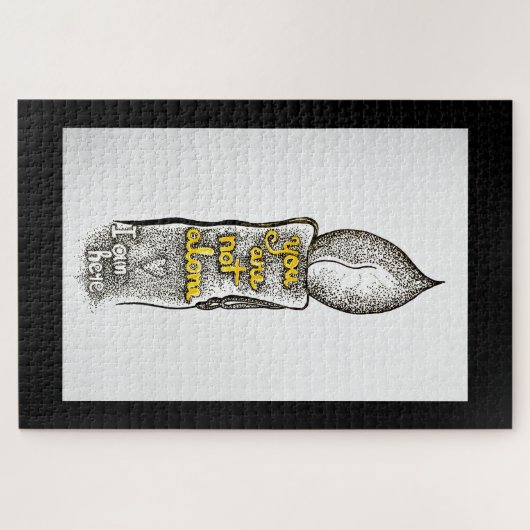 Du bist nicht allein, ich bin hier Freundschaftszi Puzzle (Horizontal)