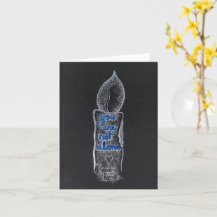 Du bist nicht allein Kerze Mitgefühl Freundlichkei Karte