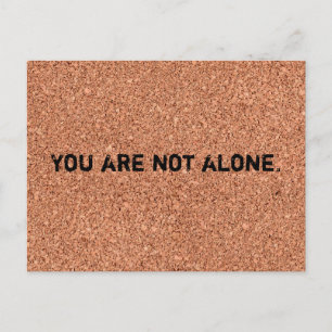 "Du bist nicht allein." Postkarte