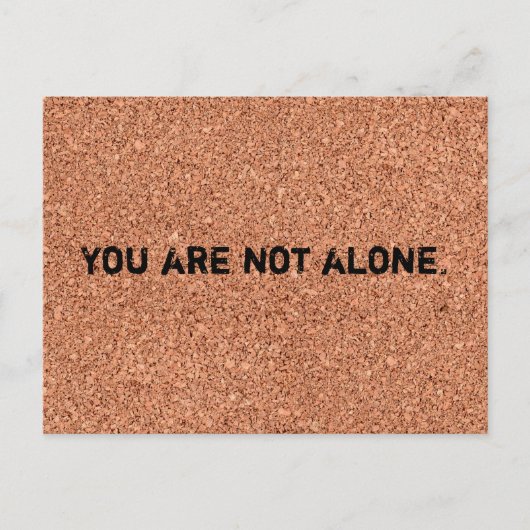 "Du bist nicht allein." Postkarte (Vorderseite)