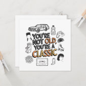 Du bist nicht alt, du bist ein Klassiker Karte (Vorderseite/Rückseite Beispiel)
