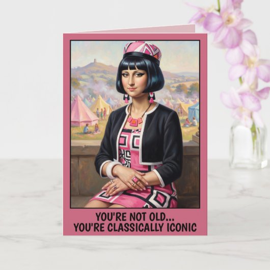'Du bist nicht alt' Geburtstag Karte (Orchidee)