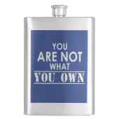 Du bist nicht das, was du besitzt flachmann (Vorderseite)