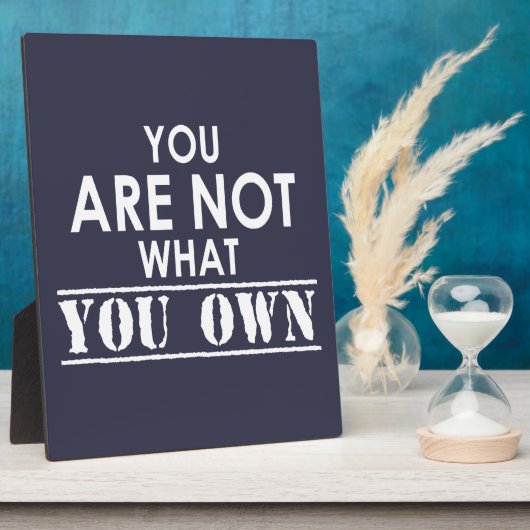 Du bist nicht das, was du besitzt fotoplatte (Seite)