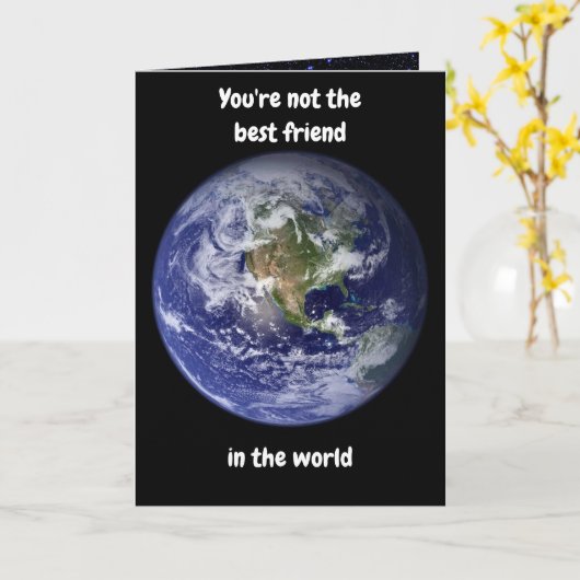 Du bist nicht der beste Freund. Karte (Gelbe Blume)